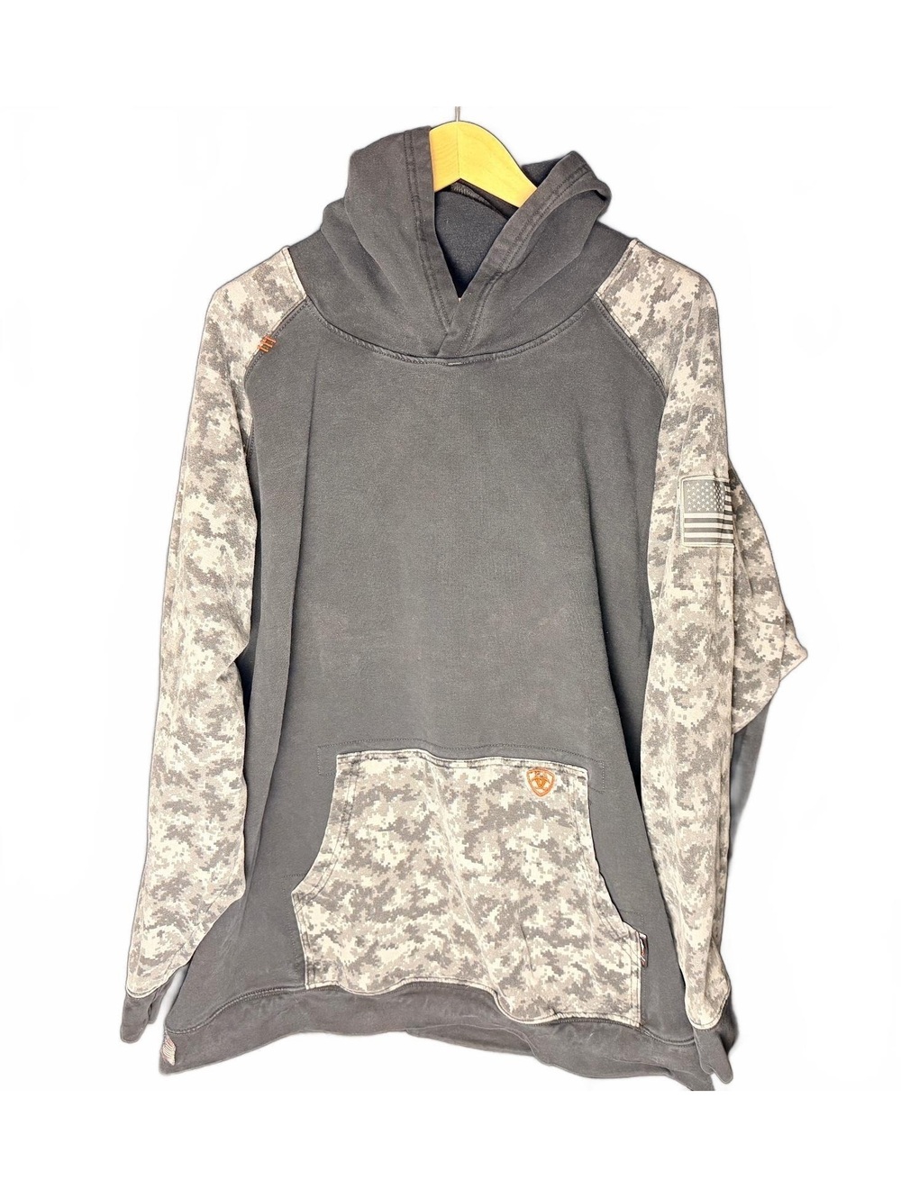 Ariat FR Men's 4XL Gray and Camouflage Hoodie Fire Resistant - Picture 2 of 6